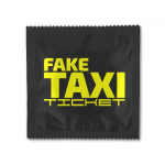 FAKE TAXI TICKET - prezerwatywa z nadrukiem